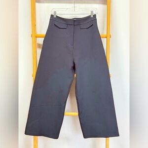 ACHRO Navy blue high waist wide-leg crop pants size S